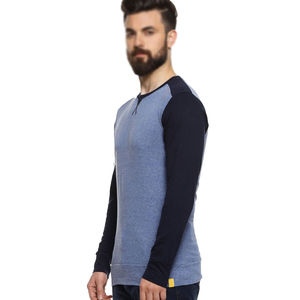 Camiseta de manga larga para hombre, talla grande, 100% algodón, de secado rápido, transpirable, lisa. - Product Image 6