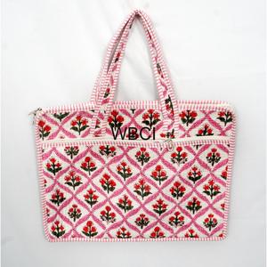 Eco Friendly Laptop <b>Bag</b> 100% Cotton Block Print Classic Laptop <b>Bag</b> With Handle Textile Material Large Capacity Shoulder - Product Image 1