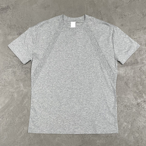 เสื้อยืดทรงสปอร์ตผู้ชาย พิมพ์โลโก้ตามสั่ง ผ้าคอตตอนออร์แกนิคเนื้อหนัก 220 กรัม แห้งเร็ว ทรงหลวมไหล่ตก - Product Image 4