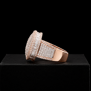 Bijoux pour femmes, magnifiques, faits à la main, exclusifs, en moissanite, diamant personnalisé, coupe ronde baguette, design classique, sertissage pavé - Product Image 3
