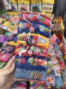 Korean Casual Embroidered Cotton Round <b>Coin</b> <b>Purse</b> Tassel Mini Wallet Traditional Souvenir Gift Pouch 1set 5EA - Product Image 4