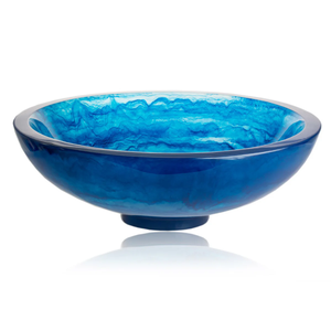 <b>Epoxy</b> <b>Resin</b> Coated Hand-painted Traditional Shallow Serving Bowl Lovely <b>Table</b> High Quality Eco-Friendly - Product Image 4