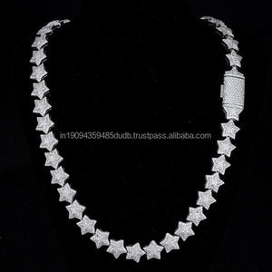 สร้อยคอเพชรเลี้ยงในห้องปฏิบัติการ Star Link ทำจากเงินแท้ 925 สำหรับเครื่องประดับแฟชั่นทันสมัยสำหรับคนเมือง ขายส่งและร้านค้าปลีกบูติก - Product Image 1