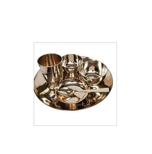 Juego de Cena Bold Blossom de Latón Antiguo, 3 Tazones, Cuchara, Vaso, Artesanía Brillante Pulida, Apto para Lavavajillas, Ecológico, a Precio Económico - Product Image 3
