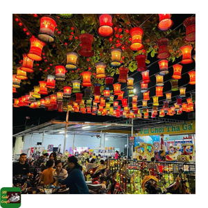 Farol de Brocado Hecho a Mano, Decoración Étnica de Tela para Regalos de Viaje y Eventos Culturales en Vietnam para Compradores Minoristas - Product Image 5