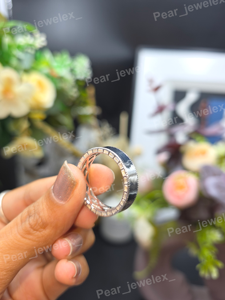 Luxury Baguette Cut Moissanite Eternity <b>Ring</b> 925 Sterling <b>Silver</b> Milgrain Edge Geometric Openwork Wedding <b>Band</b> Bridal Jewel <b>Ring</b> - Product Image 1