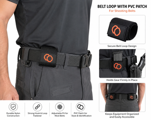 Support de ceinture en nylon personnalisé avec patch en caoutchouc PVC pour accessoires de ceinture de tir - Product Image 5