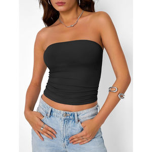 Top Corto Tipo Corsé sin Tirantes, Asimétrico y sin Espalda, Estilo Y2K, para Mujeres y Adolescentes, Ideal para el Verano - Product Image 6