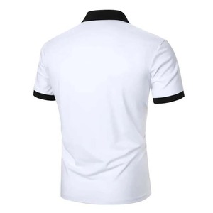 เสื้อโปโลแขนสั้นผู้ชาย Exoro Super Selling แบบคอปก ตัดต่อสี ดีไซน์เรียบง่าย สวมใส่สบาย ทรงปกติ - Product Image 4