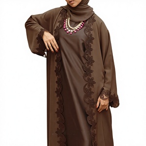 New Hot sale Kaftan Abaya Handmade Turkish Floor Length Long Sleeve Soft Breathable Fabric Loose Fit Casual Party Wear - Product Image 1