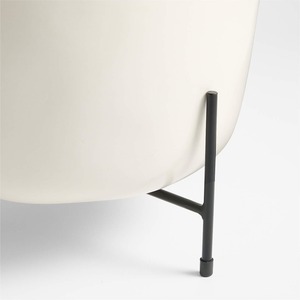 Modern Cream White Powder Coating Beverage Tub With Black Metal Stand Removable <b>Ice</b> Bucket Party Beer Wine Chiller For Serving - Product Image 5