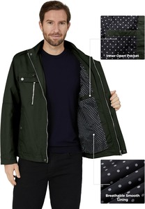 Manufacturer Custom <b>Utility</b> Style <b>Jacket</b> <b>Men</b> Outdoor Workwear Lightweight Multi Pocket Full Zip Casual <b>Jacket</b> - Product Image 3