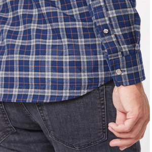 Camisa de Franela de Algodón para Hombre, de Alta Calidad, Venta al Por Mayor, Manga Larga, Diseño a Cuadros, con Botones y Bolsillo en el Pecho - Product Image 6