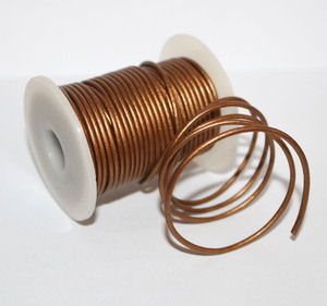 EXCEL EXPORTS Cordons et sangles en cuir véritable plaqué bronze pour la fabrication de bijoux DIY, la perlage et les fournitures d'artisanat 1mm 2mm - Product Image 2