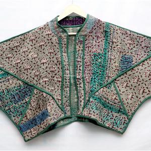 Chaqueta de algodón ecológica de manga larga, hecha a mano, de primera calidad, con diseño tradicional indio Rajasthani Kantha, para mujer. - Product Image 3
