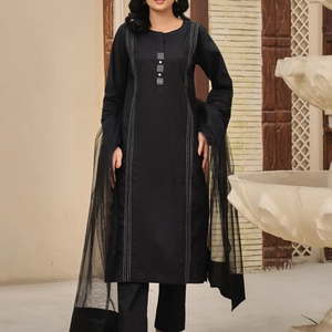 Costume en coton avec dupatta, nouvelle arrivée, sur mesure, designer pakistanais 2026, robe pour femme en 3 pièces - Product Image 1