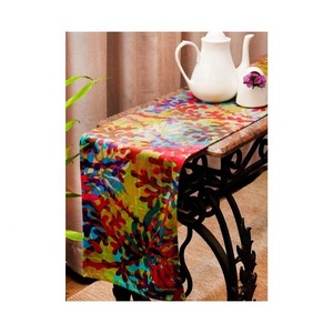Caminos de mesa de lujo con lentejuelas verdes bonitas personalizadas, venta al por mayor de algodón mezclado, rectángulo, lino, gris, único, a prueba de polvo, florete multiusos - Product Image 6