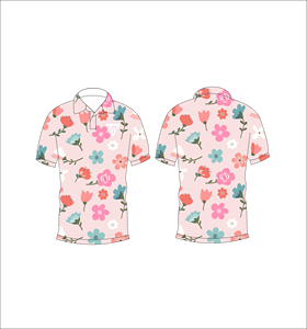 Polo à imprimé floral rose pour hommes, manches courtes, décontracté, mode été, t-shirt de golf - Product Image 6