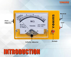 เครื่องทดสอบฉนวนแบบอนาล็อก 500V 1000M สำหรับ |   ผลิตในอินเดีย |   ความแม่นยำสูง 5% |   การป้องกันระดับ IP55 |   รับประกัน 1 ปี |   เครื่องทดสอบอินฟราเรด - Product Image 3