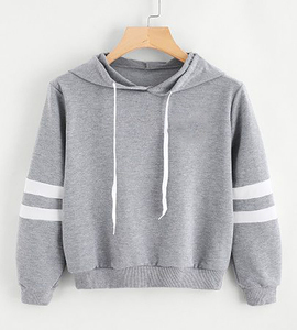 Sudadera con Capucha y Mangas a Rayas, Ropa Deportiva Personalizada al por Mayor, OEM ODM, Sudadera Informal Premium con Logotipo Personalizado, Sudadera de Primera Calidad - Product Image 4