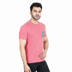 เสื้อยืดคอกลมมีกระเป๋าแบบธรรมดาเสื้อยืดใส่ได้พอดีตัว - Product Image 3