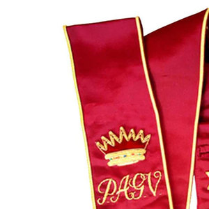 Insignia Masónica Personalizada de Alta Calidad con Diseño de Estrella 3D en Moiré Rojo, Último Diseño, Logotipo Personalizado, para Caballeros Masónicos - Product Image 3