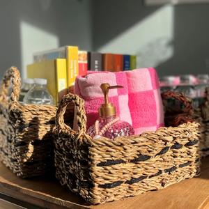 Ensemble de 3 paniers en jonc de mer et en jute, faits à la main, paniers de rangement, vente en gros, écologiques, fabriqués au Vietnam - Product Image 4