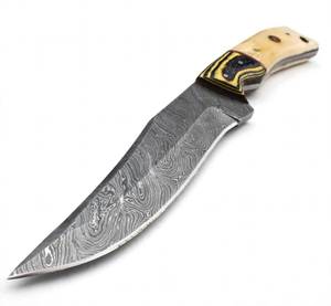 Handcrafted custom <b>profile</b> damascus steel outdoor heavy duty utility <b>tool</b> with Bone and Wood Handle - Product Image 6