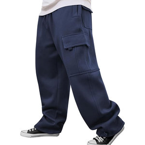 Pantalones Deportivos Holgados de Felpa Gruesa para Hombre, Estilo Cargo, de Pierna Ancha, con Bolsillos - Product Image 2
