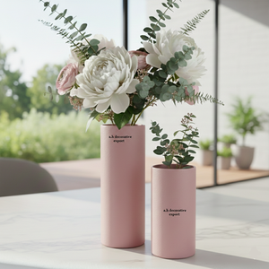 แจกันดอกไม้ทรงกระบอกโลหะสีทองทันสมัยราคาโรงงานขายส่ง ของตกแต่งงานแต่งงาน ของตกแต่งบ้าน แจกันตั้งโต๊ะ - Product Image 5