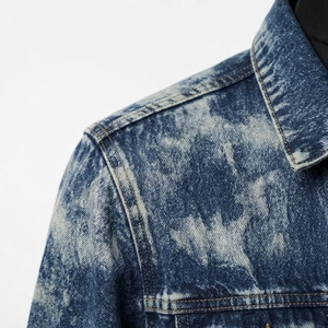 Blousons en jean d'hiver 100 % coton respirant pour l'extérieur, à capuche, col montant, logo frontal, haute qualité, séchage rapide, vente en gros - Product Image 6