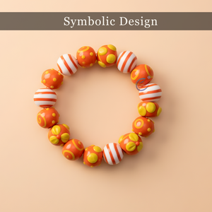 EXCEL EXPORTS Cuentas Sueltas de Vidrio Multicolor de 16x18mm |   Patrón floral rojo/amarillo/blanco para manualidades de joyería DIY |   Cadena de 8 Pulgadas - Product Image 4