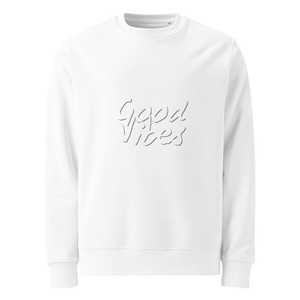 Sudadera de cuello redondo minimalista Good Vibes para hombre, corte regular, jersey negro estampado, estilo otoñal - Product Image 4