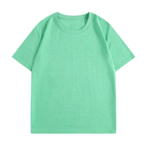 Camiseta de Manga Corta para Hombre, Color Verde Menta, Cuello Redondo, Corte Regular, Color Sólido, Informal, de Algodón Jersey - Product Image 1