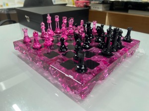 Custom Resin <b>Chess</b> <b>Board</b> Box <b>Set</b> <b>Chess</b> Pieces Luxury Handmade <b>Chess</b> Custom Resin <b>chess</b> <b>board</b> for gift - Product Image 4