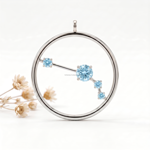 Pendentifs et breloques raffinés Aries Ambition, breloque céleste, bijoux du zodiaque modernes, pièce de mode signature pour l'inspiration quotidienne - Product Image 3