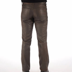 Pantalons en cuir pour hommes personnalisés les plus vendus, pantalons de moto en cuir coupe-vent de haute qualité, nouveau design - Product Image 2