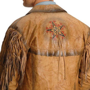 เสื้อแจ็คเก็ตคาวบอยทรงยาวบางแบบมีโลโก้ด้านหน้า สไตล์คาวบอย ผลิตตามสั่ง OEM ODM คุณภาพสูง ขายส่ง ส่งออกเสื้อผ้า - Product Image 5