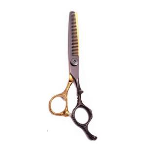 Ciseaux de coiffure professionnels Morje à 28 dents, en acier inoxydable, lame tranchante, légers, manche long, pour droitiers - Product Image 3