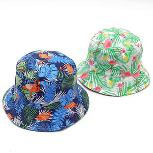 Top Selling Custom Logo Tropical <b>Flamingo</b> Print Bucket <b>Hat</b> Unisex Canvas Summer Beach Casual <b>Hat</b> Adult Fashion Style - Product Image 6
