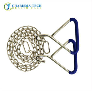 Durable OB Handle Apparatus With 2 Handle Puller Hooks And 2 <b>Chains</b> 60" Stainless Steel For Cow, Goat, And Cattle form Delivery - Product Image 1