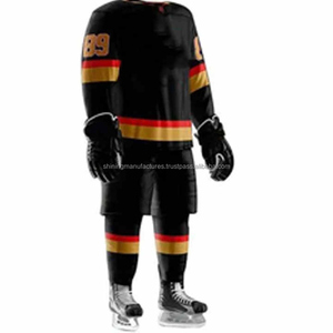 Service OEM en gros, maillot de hockey sur glace personnalisé, séchage rapide, respirant, confortable, impression par sublimation, nom et numéro de l'équipe, adulte, 100% - Product Image 6