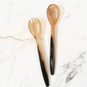 Cubertería de Estilo Animal Único para Restaurante, Cuchara de Cuerno de Búfalo Natural Pulido, Diseño Único para Decoración de Restaurantes - Product Image 1