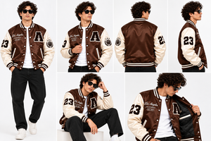 Veste universitaire en satin personnalisée pour homme, veste bomber de luxe avec patchs brodés, style rétro, streetwear universitaire, vestes de baseball OEM - Product Image 4