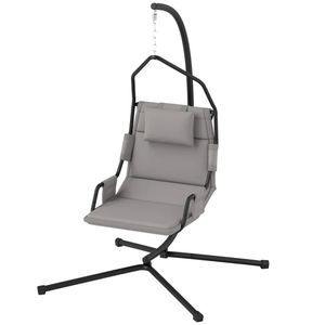 Gray Hanging Swing <b>Hammock</b> for Patio Comfortable Outdoor Furniture - Product Image 5