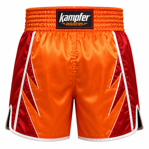 Shorts de boxe pour hommes, design personnalisé, vêtements de sport, taille élastique, séchage rapide, respirant, tissu 100% polyester pour l'entraînement de boxe - Product Image 2