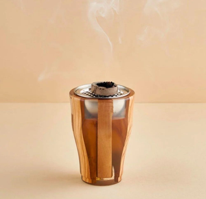 Nouveau brûleur à bakhoor FAIZA CRAFT FC-8503 en bois d'acacia et résine époxy, fait main, durable, logo personnalisable, parfum du Moyen-Orient - Product Image 4