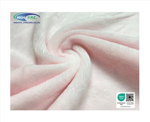 Tissu tricoté 100 % polyester double face couleur rose bébé pour couverture, manteau, vêtement – Doux et confortable - Product Image 3