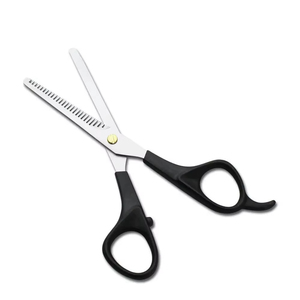 Tijeras de plástico, 1 unidad, 6,5 pulgadas, mango de plástico duradero, cortapelos de acero inoxidable para uso profesional, herramienta para cortar el cabello - Product Image 1