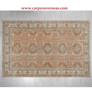 Tapis noué à la main en laine persane de conception terrestre de haute qualité réversible de grande taille magnifiquement rembourré pour le salon à la maison - Product Image 3